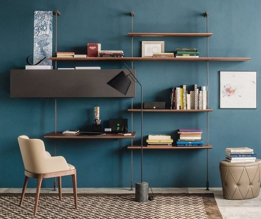 Only on Dopa Interiors you can customize your living room quickly and easily. See more on the Airport bookshelf: metal with wooden shelves, by Catellan - 100% Made in Italy