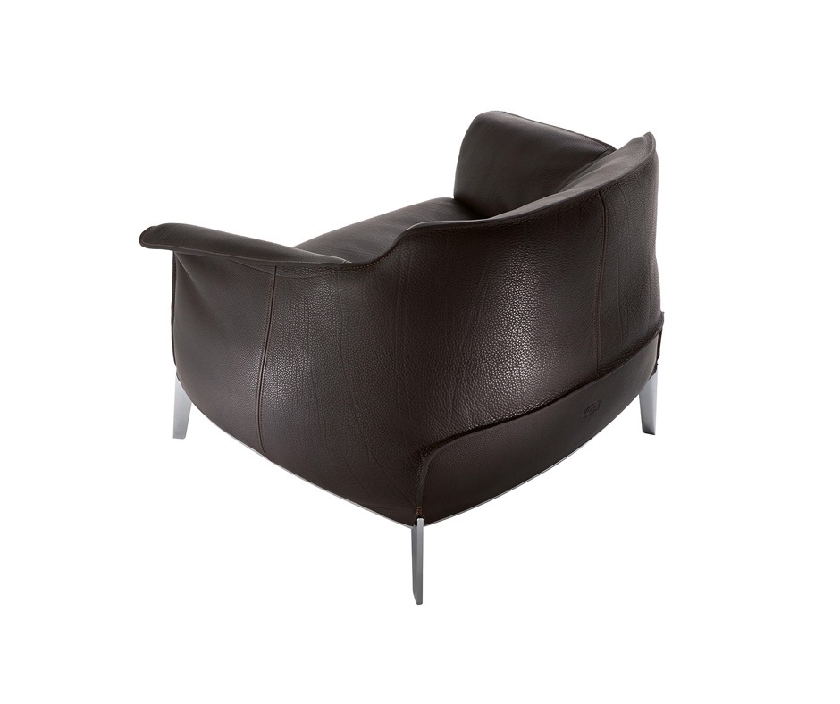 Our catalog of quality armchairs - Archibald Gran Comfort armchair - Leather with steel bases - See more
