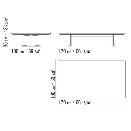 14X65 - スモールテーブル (W1700 x D1000 x H350) [+¥685,300]