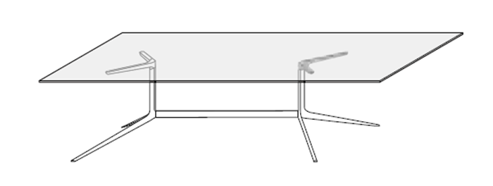 ポリフォーム モンドリアン テーブル スクエアPoliform MONDRIAN TABLE SQUARE GLASS