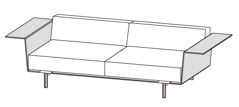 GREGOR SOFA WITH 2 WING ARMS