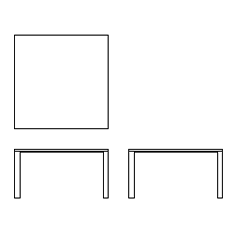 VM1 正方形テーブル  (W1400 x D1400 x H720) [+¥612,700]