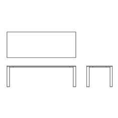 VM3 長方形テーブル (W2400 xD900 x H720) [+¥869,000]