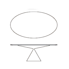 697 楕円形テーブル W2180 x D1200 [+¥719,400]